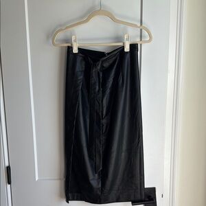 Babaton Vegan Leather Pencil Skirt